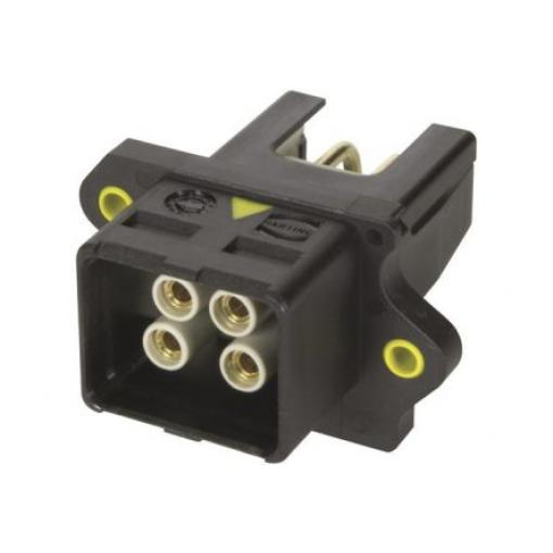 HARTING Napájecí konektor, řada: 09462, formát pólů: 4, Kabel Pájecí, 48V 12A, 70 °C, -40 °C