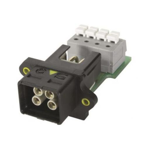 HARTING Napájecí konektor, řada: 09462, formát pólů: 4, Kabel Objímka, 48V 12A, 70 °C, -40 °C
