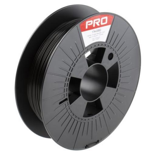 Vlákna pro 3D tiskárny, Černá 1.75mm 500g PC-ABS V0 RS PRO
