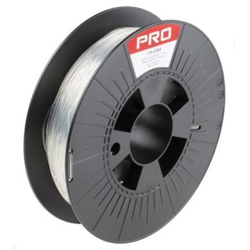Vlákna pro 3D tiskárny, Průhledná 1.75mm 500g TPU 98A RS PRO