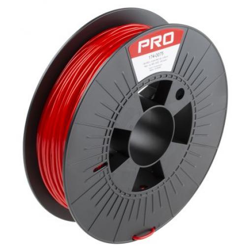 Vlákna pro 3D tiskárny, Červená 2.85 mm 500 g Termoplastický polyuretan 98A RS PRO