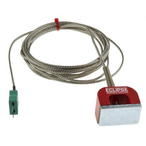 Podkovovitý magnetický termočlánek RS237/0418 3 m kabel typ K Nerezové opletení z perfluoroalkoholické oceli 3 m sonda,