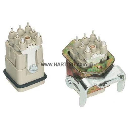 HARTING Rám adaptéru, PCB adaptér, řada: HAN, Vnější/vnitřní, formát pólů: 5 2.08 mm², počet kontaktů: 5, 0.5 mm² -,