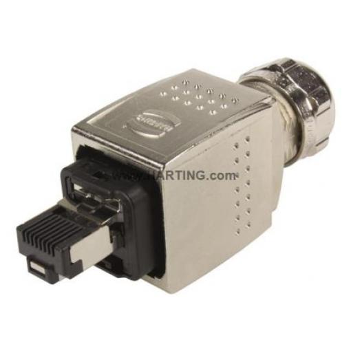 HARTING Přípojka Sada kovových zástrček Han PP RJ45 PN, kabelová svorka, O-kroužek, kabelové těsnění, sada šroubů, plně