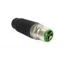 Kulatý konektor, počet kontaktů: 8, Kabel, velikost: M12 TE Connectivity, pohlaví kontaktu: Vnější, orientace těla: