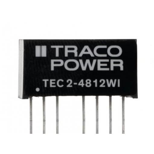 TRACOPOWER Měnič DC/DC TEC 2WI, výstup: 12 V dc 1.6 kV dc, Vin 75V dc 167 mA, Vin 18V 2 W -40 °C 93 °C Montáž na plošný