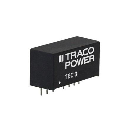 TRACOPOWER Měnič DC/DC TEC 3, výstup: 15V dc 1.6 kV dc, Vin 75V dc 200 mA, Vin 36V 3 W -40 °C 90 °C Montáž na plošný