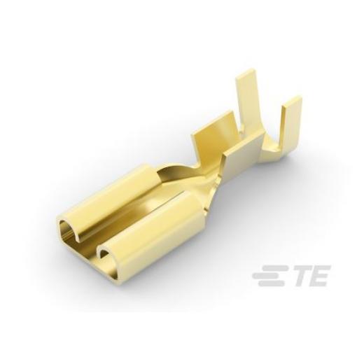 TE Connectivity Zásuvný konektor, řada: FASTON .187 Neizolované, 4.75 x 0.81 mm, Žlutá Vnitřní, celková délka: 16.1 mm,