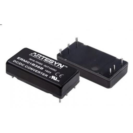 Artesyn Měnič DC/DC ERM, výstup: 12 V dc 3 kV dc, Vin 75V dc 1.67 A, Vin 18V 20 W -40 °C 85 °C Průchozí otvor