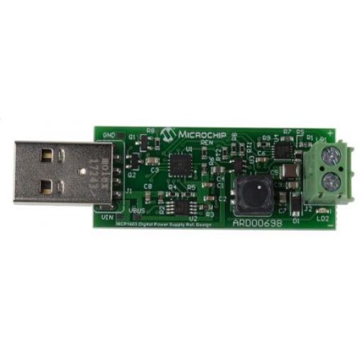 Vývojová sada pro rozhraní MCP1663 USB programovatelný SEPIC Ref Design Microchip ARD00698, pro použití s: MCP1663