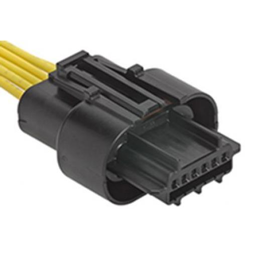 Molex Pouzdro krimpovacího konektoru, řada: Squba Vnitřní, rozteč: 1.8 mm, počet kontaktů: 6, počet řad: 1, orientace