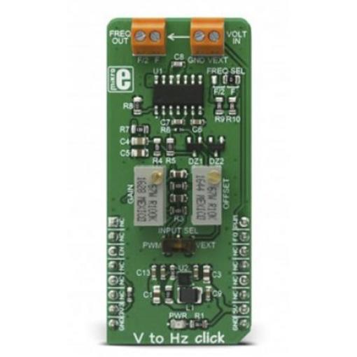 Vývojová deska MIKROE-2889 ADC/DAC for TC9400, pro použití s: A/D převod, Převod frekvence na napětí, Lineární