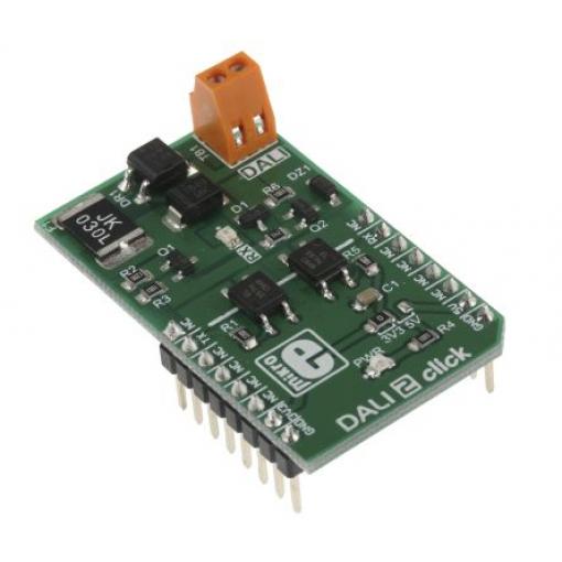 Komunikační a bezdrátový vývojový nástroj DALI2 Click deska DALI 2 MikroElektronika, klasifikace: Deska mikroBus Click
