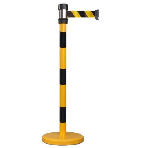330 mm, Černá, Žlutá, Žlutá, Černá Kov Ø 50 mm výška 980 mm RS PRO 2 m Polyester