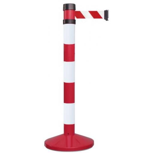 360 mm, Červená, Bílá, Bílá, Červená Kov Ø 78 mm výška 980 mm, šířka: 50mm RS PRO 4 m