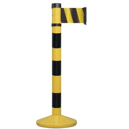 360 mm, Žlutá, Černá, Černá, Žlutá Kov Ø 78 mm výška 980 mm, šířka: 100mm RS PRO 4 m Polyester