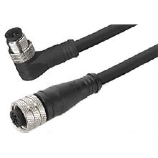 Kulatý konektor, A: Vnitřní, A: M12, Rovný 4, B: M12, Přímý, B: Vnější, 250V ac/dc 4, IP67, řada: 120066 Molex 3 m