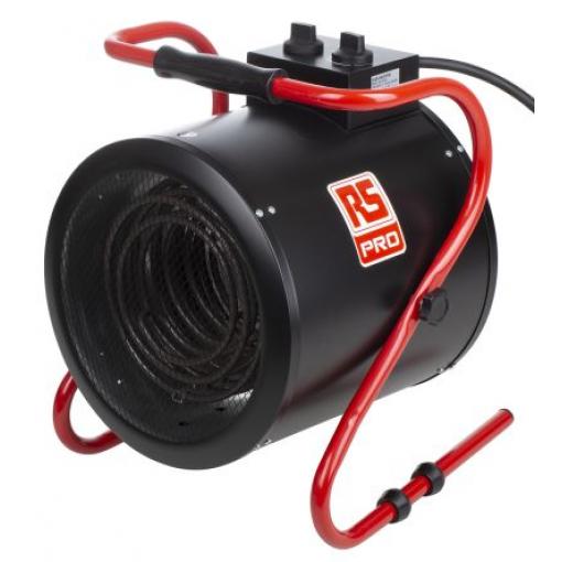 RS PRO Průmyslový ohřívač Ventilátor Podlahová 9 kW 415 V ac 415 V BS4343/IEC60309