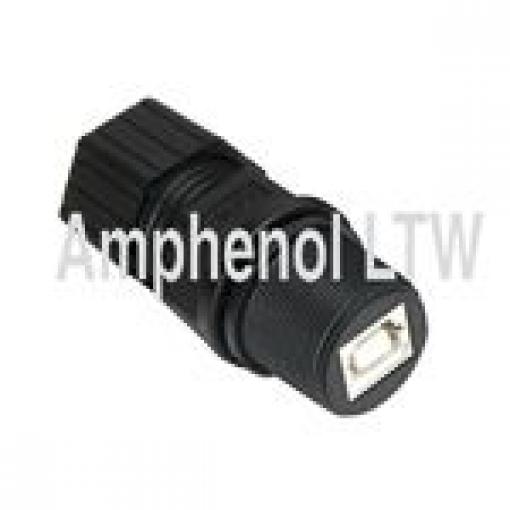 Amphenol Industrial Konektor USB, řada: UB Vnitřní, počet portů: 1portový, orientace těla: Rovný USB typ B, 100 V, Panel