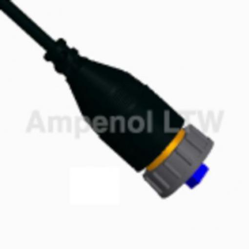 Amphenol Industrial Konektor USB, řada: UB Vnější, počet portů: 1portový, orientace těla: Rovný USB typ B, 100 V, Kabel