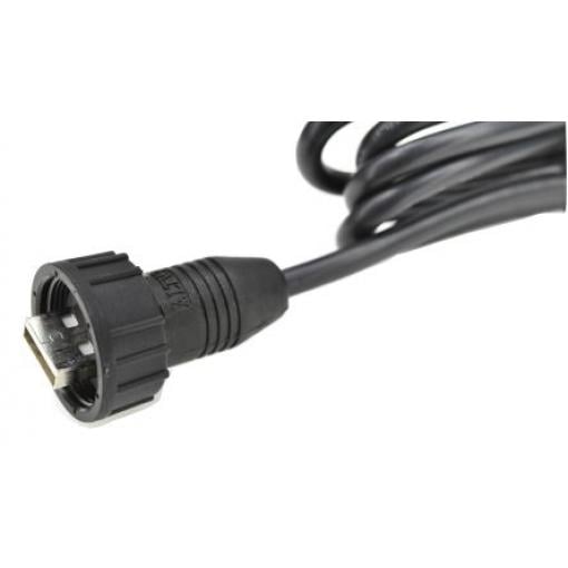 Amphenol Industrial Konektor USB, řada: UA Vnější, počet portů: 1portový, orientace těla: Rovný USB typu A na A, 100 V,