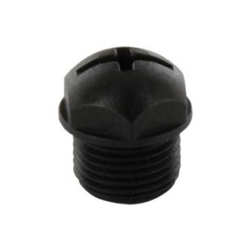 Zátka kabelové průchodky M12 15.4 mm Se závitem, IP65, IP67 Černá RS PRO