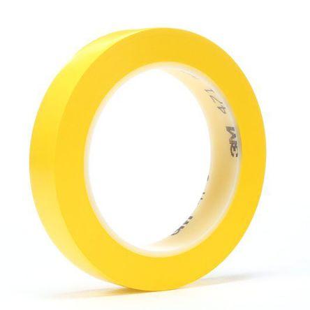 Páska pro vyznačení průchodu Pryž, Žlutá Vinyl 0.14 mm 19mm, délka: 33 m Scotch 471 3M
