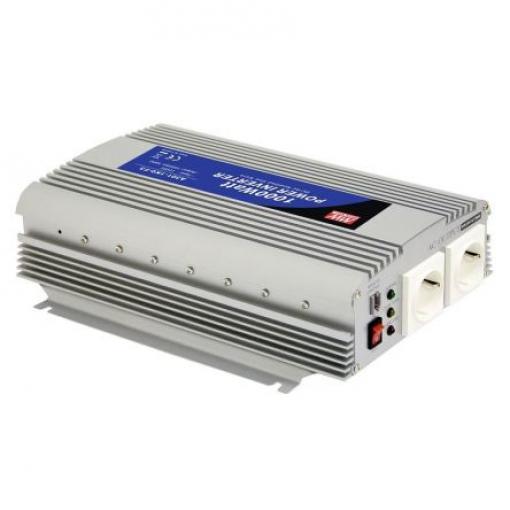MEAN WELL Napájecí měnič, stálý výkon: 1000W, vstupní: 12 V dc, výstup: 230 V ac
