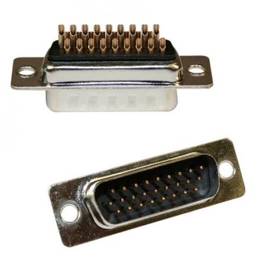 Norcomp Konektor D-Sub, řada: 180, počet kontaktů: 44, orientace těla: Rovný 2.29 mm, Montáž do panelu Vnější, D-SUB,