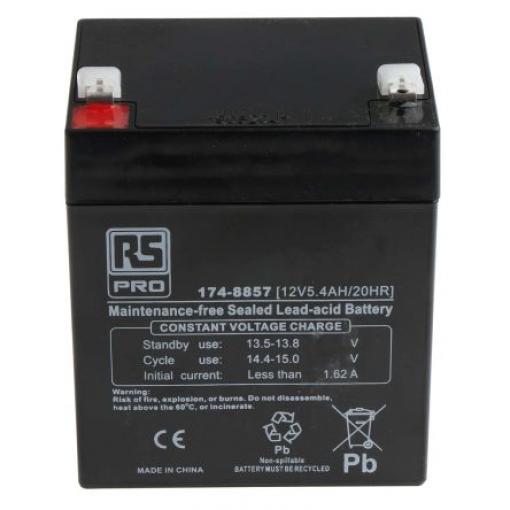 konstrukce AGM 5.4 Ah RS PRO 12 V