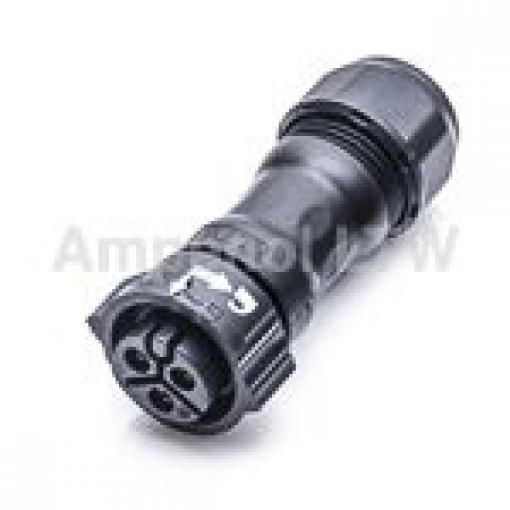 Kulatý konektor, počet kontaktů: 3, Kabel, velikost: Standard Amphenol Industrial, pohlaví kontaktu: Vnitřní, orientace