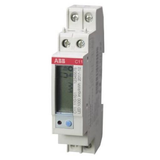 Elektroměr, řada: C11 LCD 6číslicový 1fázový Elektronika Impulzový výstup výška číslice 85 mm, výška výřezu: 111 mm,