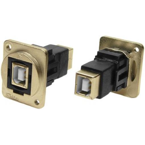 RS PRO Konektor USB, řada: CP3 Zásuvka/zásuvka, počet portů: 2portový, orientace těla: Rovný USB typu B na B, Panel USB