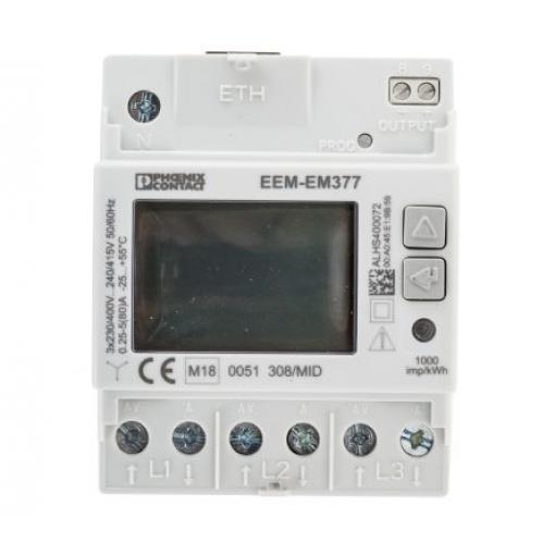 Elektroměr, řada: EMpro Digitální 8číslicový 3fázový s impulzovým výstupem Phoenix Contact