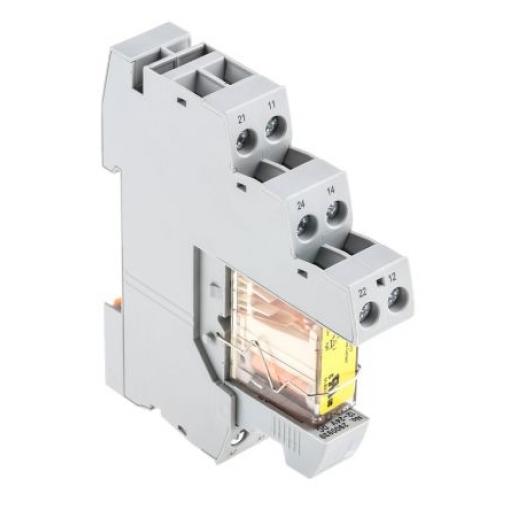 Relé rozhraní 24V dc DPDT Lišta DIN RIF-1-RSC-LDP-24DC/2X21/FG 250V ac/dc