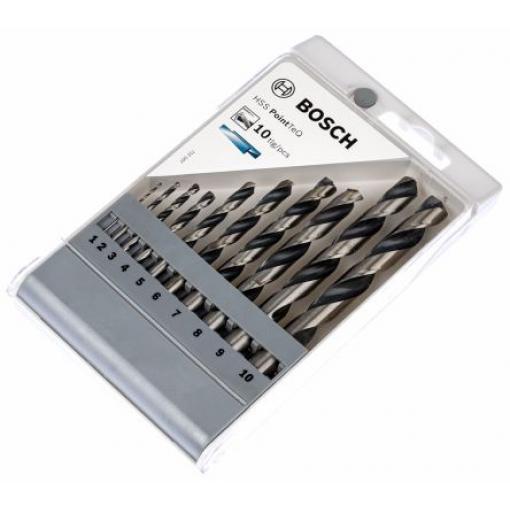 Sada bitů vrtáků, Ocel, počet kusů: 10 Otáčecí Bosch Kov, max. velikost: 10 mm, min. velikost: 1 mm