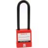 RS PRO, Bezpečnostní blokovací visací zámek Červená 1 zámek, ABS, Ocel, Polyvinylchlorid Uzamčení 6 mm