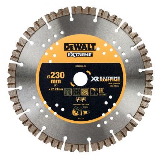 Brusný disk, řada: DT Brusný papír D zrnitost P40 230 mm, tloušťka: 1.5 mm, max. bezpečná rychlost: 6650 rpm DeWALT