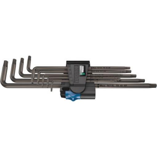 Sada klíčů Torx, počet kusů: 9 1 x TX 10 x 112, 1 x TX 15 x 123, 1 x TX 20 x 137, 1 x TX 25 x 154, 1 x TX 27 x 172, 1 x