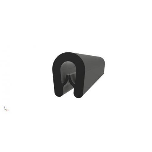 Ochrana hran, Nitrilový kaučuk (NBR) barva Černá, délka: 20 m x 9.7 mm x 7.4 mm RS PRO