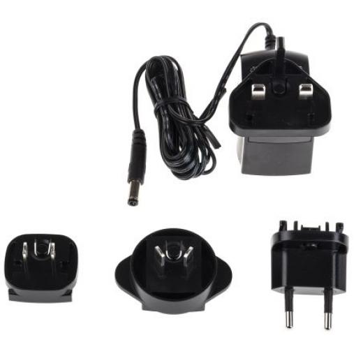 RS PRO Adaptér AC/DC 6 W, výstup: 12V dc, počet výstupů: 1 2.1 x 5.5 x 12 mm Kladný pól na středu, 2.5 x 5.5 x 12 mm