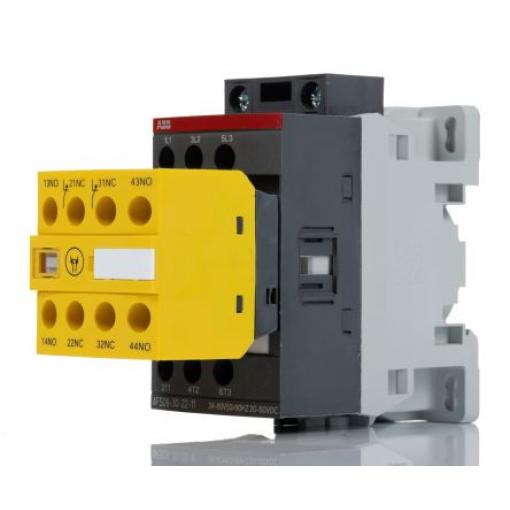 ABB Jokab 2 NO, 2 NC Stykač napětí ve vinutí 24V ac, 60 V ac 3pólový 25 A 600V ac 9 kW s 3 NO kontakty 24V Řízení