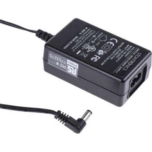 RS PRO Adaptér AC/DC 24 W, výstup: 12V dc, počet výstupů: 1 Pravoúhlý kladný pól na středu o rozměrech 2,1 x 5,5 x 12 mm