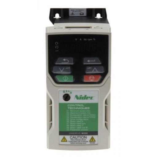 Měnič kmitočtu, řada: M200 0,75 kW 0 → 550Hz 4,2 A 200 → 240 v AC IP20, pro použití s: Indukční řízení
