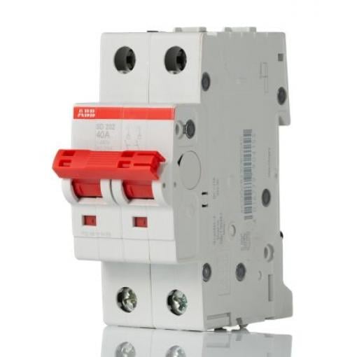 ABB Oddělovací (hlavní) vypínač, rozsah: SD202 2pólový Lišta DIN IP40, IP20 40 A