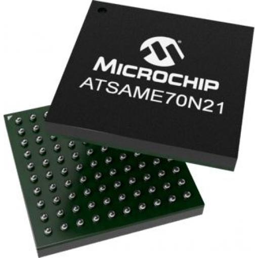 Mikrokontrolér ATSAME70N21B-CN 32bit, standard: AEC-Q100 ARM 300MHz 2,048 MB Flash 384 kB RAM USB USB, počet kolíků: