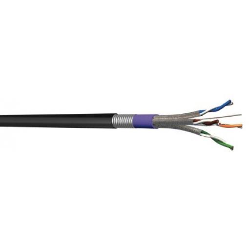 CAE Multimedia Connect Cat6a Ethernetové kabely, řada: MMC, Černá, Polyetylen 100 m, typ pláště: Stíněné Stíněný