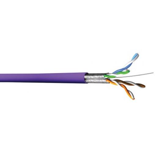 CAE Multimedia Connect Cat6a Ethernetové kabely, řada: MMC, Purpurová, Nízko dýmivý bezhalogenový 100 m, typ pláště: