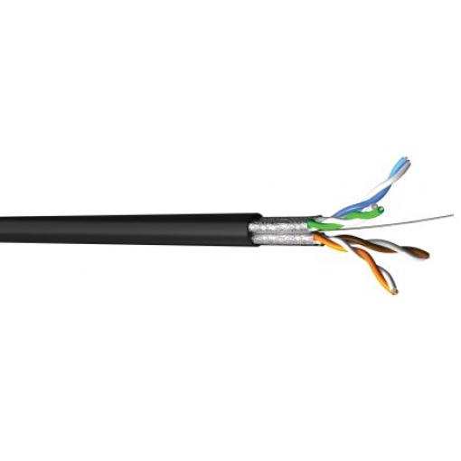 CAE Multimedia Connect Cat6a Ethernetové kabely, řada: MMC, Černá, Nízko dýmivý bezhalogenový 100 m, typ pláště: Stíněné