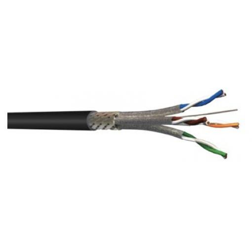 S2Ceb-Groupe Cae Cat6a Ethernetové kabely, Černá, Polyuretan 8.4 mm, typ pláště: S/FTP